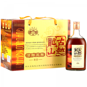 紹興黃酒古越龍山清醇三年半甜型3年